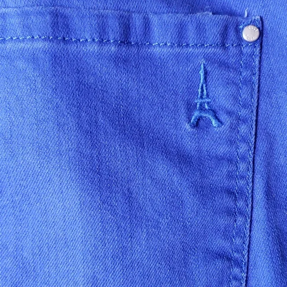 Elle Crop Blue Pants Size 8 - Picture 7 of 11